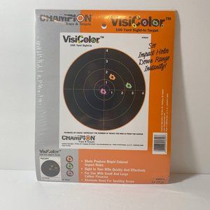 Champion Traps & Targets VisiColor Target, 8", Bullseye, 10 Pack 45824